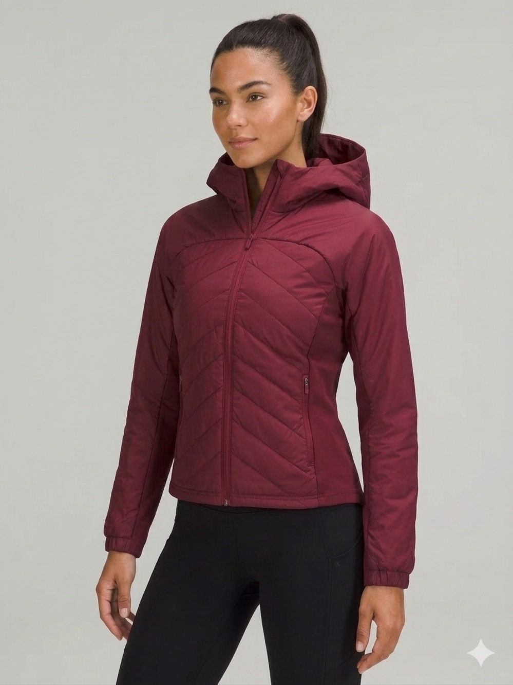 Women’s Hooded Lightweight Jacket - Burgundy